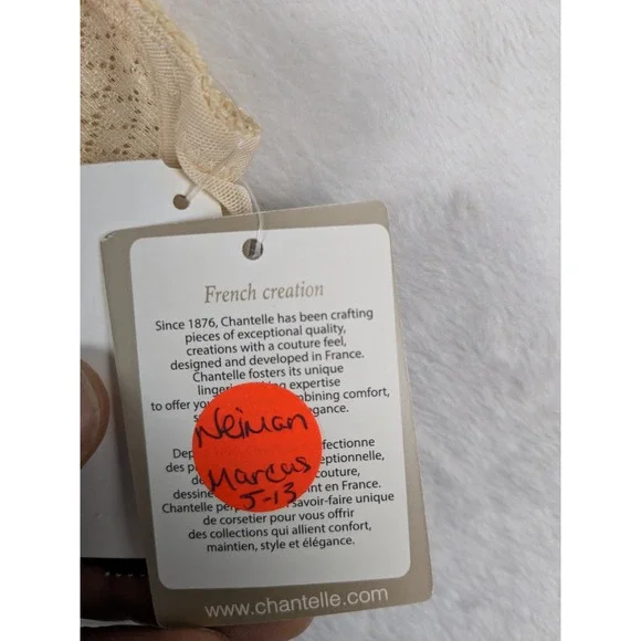 NWT Chantelle Nude Lace Sheer Full Coverage Underwire‎ Bra 34B French Creation